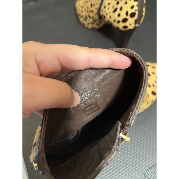 Tory Burch Priscilla Animal Print Bootie Calf Hair Cheetah Leopard‎ Womens 8.5 - Picture 10 of 11